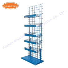 shop powder coating wall hanging metal wire basket wire mesh display racks and stands for hanging